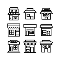 shop icon or logo isolated sign symbol vector illustration - high quality black style vector icons
