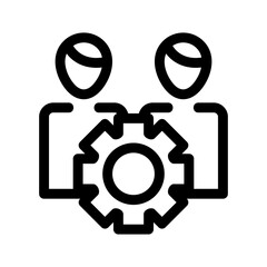 teamwork icon or logo isolated sign symbol vector illustration - high quality black style vector icons
