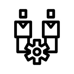 Fototapeta premium teamwork icon or logo isolated sign symbol vector illustration - high quality black style vector icons 