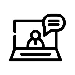 video chat icon or logo isolated sign symbol vector illustration - high quality black style vector icons

