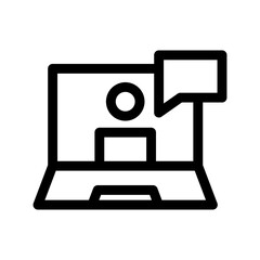 video chat icon or logo isolated sign symbol vector illustration - high quality black style vector icons
