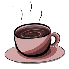 A cup of coffee(element)