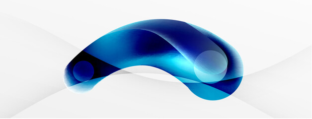 Fluid abstract background, round shapes and circle flowing design for wallpaper, banner, background or landing