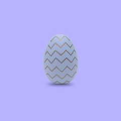 Fototapeta na wymiar Happy Easter. Beautiful purple egg with different pattern on purple background.
