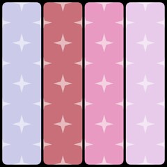 set of four banners with stars 