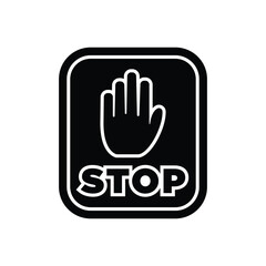 Obraz premium stop sing, icon, vector, template, illustration, design, collection,flat, style