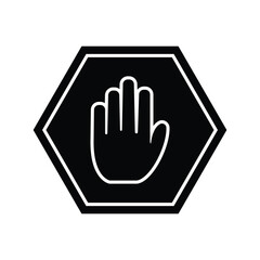 Obraz premium stop sing, icon, vector, template, illustration, design, collection,flat, style