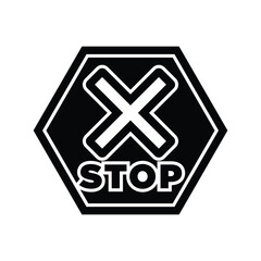 Obraz premium stop sing, icon, vector, template, illustration, design, collection,flat, style