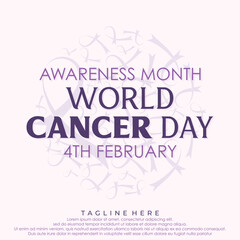 Template World Cancer Day element concept design letter