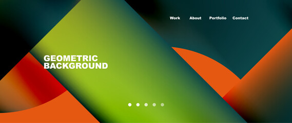 Minimal geometric abstract background. Circle and line design. Trendy techno business template for wallpaper, banner, background or landing