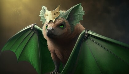 Beautiful Saint Patrick's Day Parade Celebrating Cute Creatures and Nature: Animal Bat Cinematic in Festive Green Attire Celebration of Irish Culture and Happiness (generative AI)