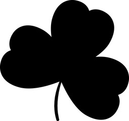 Clover icon, Patrick's Day symbol, three leaf, PNG illustration