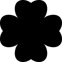 Clover icon, four leaf, PNG illustration