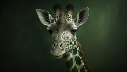 Obraz premium Beautiful Saint Patrick's Day Parade Celebrating Cute Creatures and Nature: Animal Giraffe Cinematic in Festive Green Attire Celebration of Irish Culture and Happiness (generative AI)