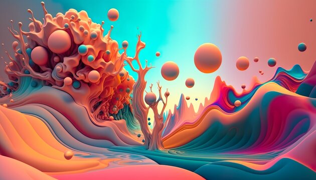 Surreal, abstract, psychedelic design 