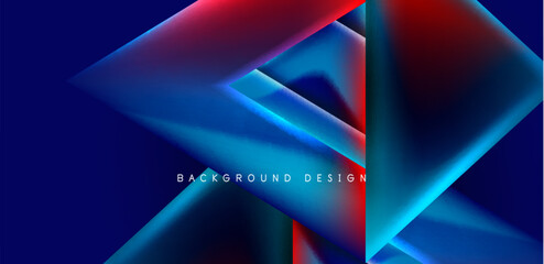 Abstract bakground with overlapping triangles and fluid gradients for covers, templates, flyers, placards, brochures, banners