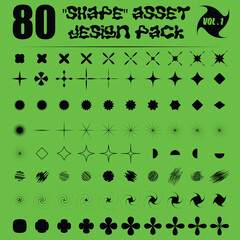 80 Random Y2k Shape Pack
