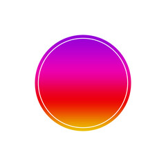 Instagram button icon design circle element