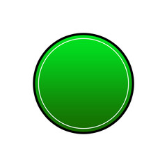 green round button transparant background PNG design element