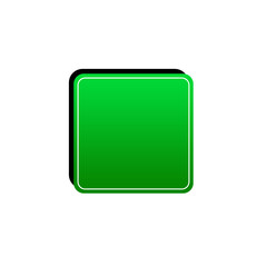 Green square button for element design