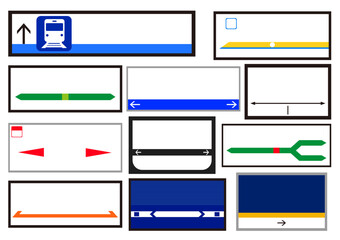 いろんな駅の看板フレームセット