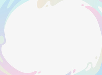 液体が渦巻くシンプル可愛いフレーム背景