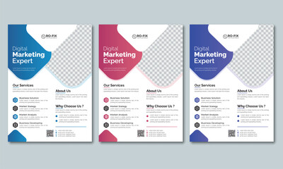 Flyer Vector illustration Modern Flyer Simple and creative Flayer clean and modern Flyer abstract design template vector Flyer formal and unique design Flayer layout Business Flyer Layout gradient