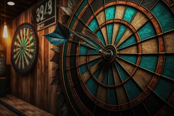 beautiful dart game HDR Realistic Generative AI