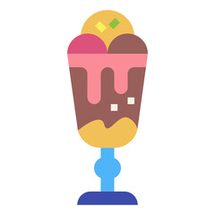 ice cream flat icon style