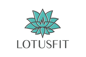 Lotus health care logo design template 