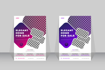 Real estate house property sale print ready a4 flyer template