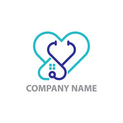 Healthcare Logo. Flat Vector Logo Design Template,House Doctor Logo Design, Vector, Icon, Symbol.