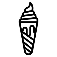 cone line icon style