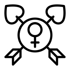womens day line icon