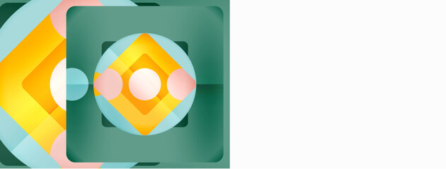 Triangles and circles abstract background for wallpaper, banner, background, card, book Illustration, landing page