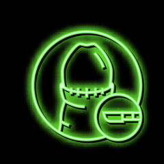 circumcised penis disease neon glow icon illustration