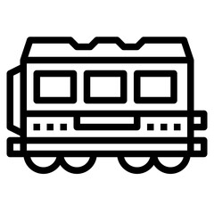 trains line icon style