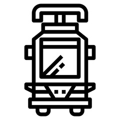 trains line icon style