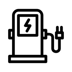 charging station icon or logo isolated sign symbol vector illustration - high quality black style vector icons
