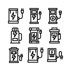 charging station icon or logo isolated sign symbol vector illustration - high quality black style vector icons
