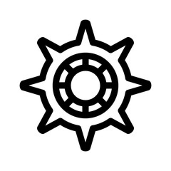 gear icon or logo isolated sign symbol vector illustration - high-quality black style vector icons
