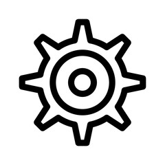 gear icon or logo isolated sign symbol vector illustration - high-quality black style vector icons
