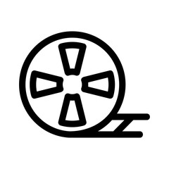 reel icon or logo isolated sign symbol vector illustration - high-quality black style vector icons
