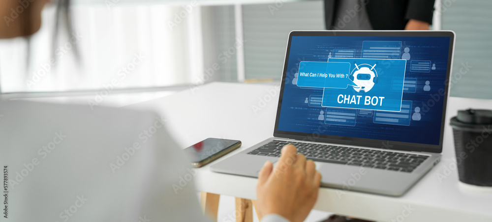 Poster chatbot software application for modish online business that automatically reply to customer questio