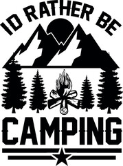 Free vector t-shirt or poster design with illustration of a tent.