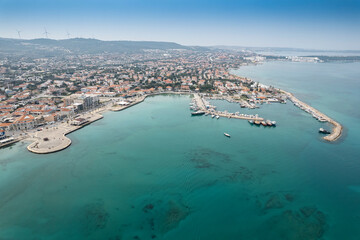 Ilıca Beach Drone Photo, Aegean Region Cesme, Izmir Turkey