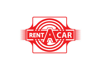 Rent a car logo and icon design template