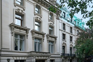 Fototapeta na wymiar New York City, French Renaissance style mansions in Upper East Side of Manhattan, built in 1890s
