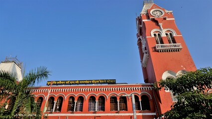 Amazing historic architecture view of Puratchi Thalaivar Dr MGR Central railway station of Chennai...