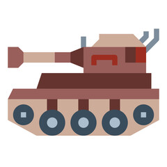 tank flat icon style